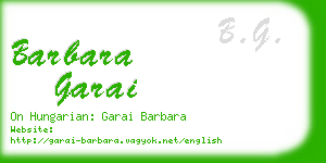 barbara garai business card